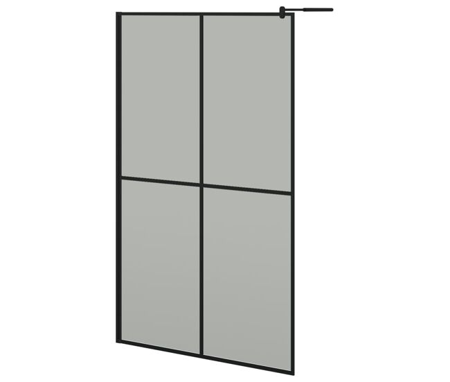 Vidaxl mampara de ducha accesible vidrio templado oscuro 118x190 cm