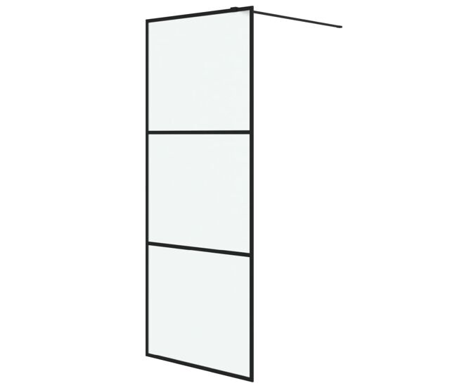 Vidaxl mampara de ducha vidrio esg esmerilado negro 80x195 cm