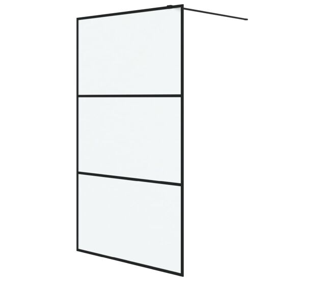 Vidaxl mampara de ducha vidrio esg esmerilado negro 115x195 cm