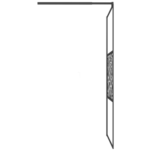 vidaXL Divisória de chuveiro 100x195cm vidro ESG design pedras preto vidaXL Divisória de chuveiro 100x195cm vidro ESG design pedras preto