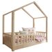 Cama cabaña con barandilla y somier patas Roxane 199x199 Cama cabaña con barandilla y somier patas Roxane 199x199 Madera
