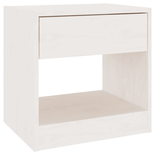 vidaXL Mesa de cabeceira 40x31x40 cm pinho maciço branco