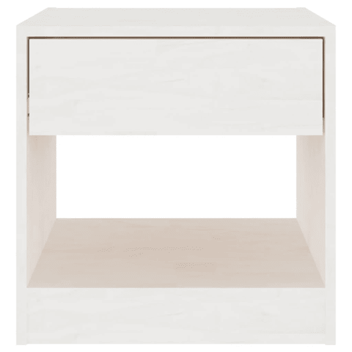 vidaXL Mesa de cabeceira 40x31x40 cm pinho maciço branco
