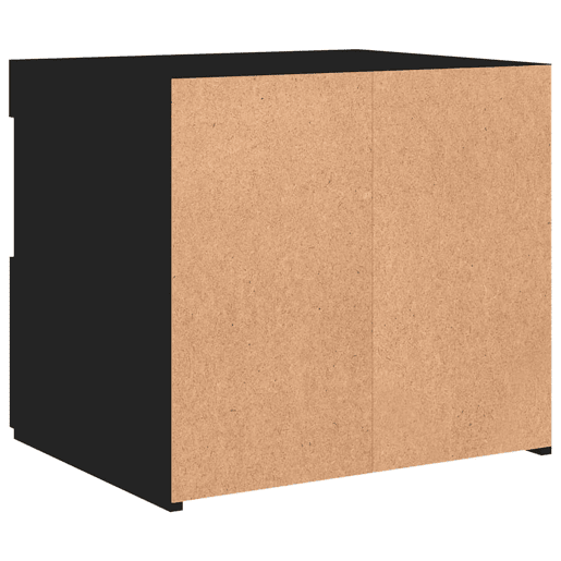 vidaXL Mesa de cabeceira com luzes LED 50x40x45 cm preto vidaXL Mesa de cabeceira com luzes LED 50x40x45 cm preto