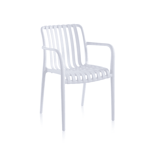 Pack 4 sillas exterior Jamie Arm Branco 57,5 x 81 x 55,5 cm