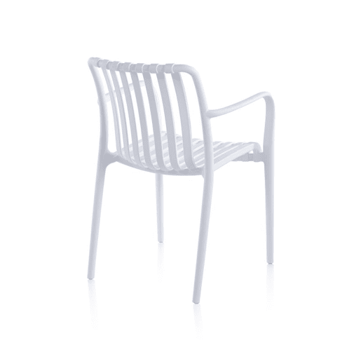 Pack 4 sillas exterior Jamie Arm Branco 57,5 x 81 x 55,5 cm