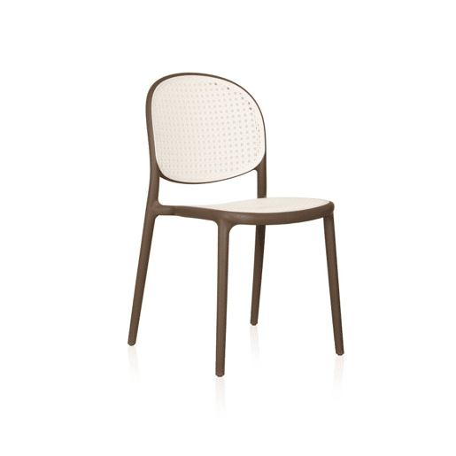 Pack 2 sillas de exterior Klux Taupé - rattan 45 x 84 x 45 cm