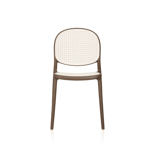 Pack 2 sillas de exterior Klux Taupé - rattan 45 x 84 x 45 cm