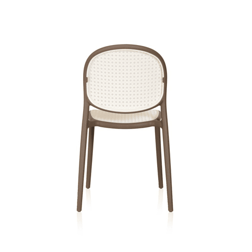 Pack 2 sillas de exterior Klux Taupé - rattan 45 x 84 x 45 cm