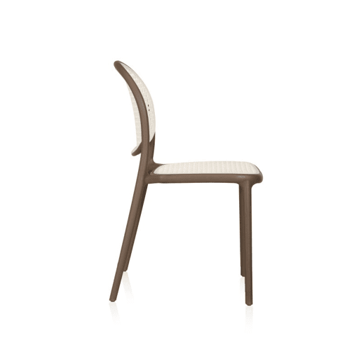 Pack 2 sillas de exterior Klux Taupé - rattan 45 x 84 x 45 cm