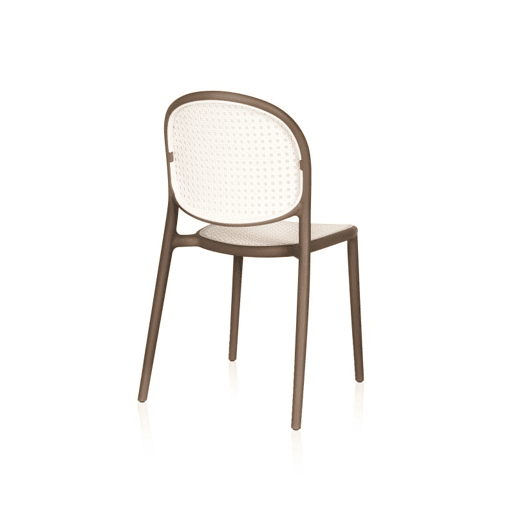 Pack 2 sillas de exterior Klux Taupé - rattan 45 x 84 x 45 cm