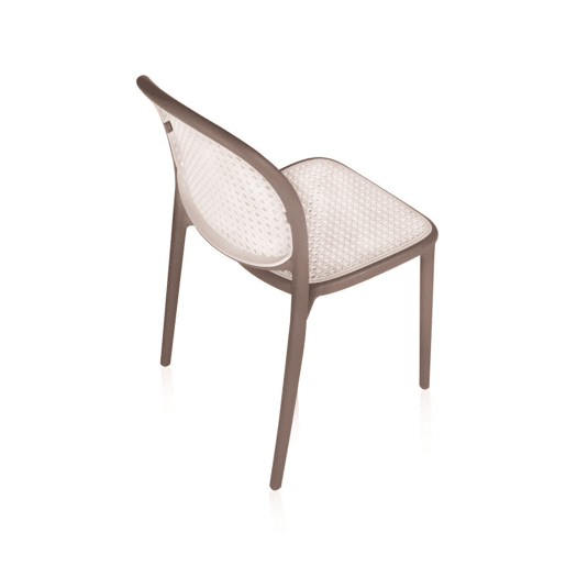 Pack 2 sillas de exterior Klux Taupé - rattan 45 x 84 x 45 cm