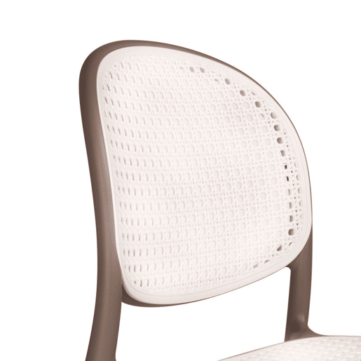 Pack 2 sillas de exterior Klux Taupé - rattan 45 x 84 x 45 cm