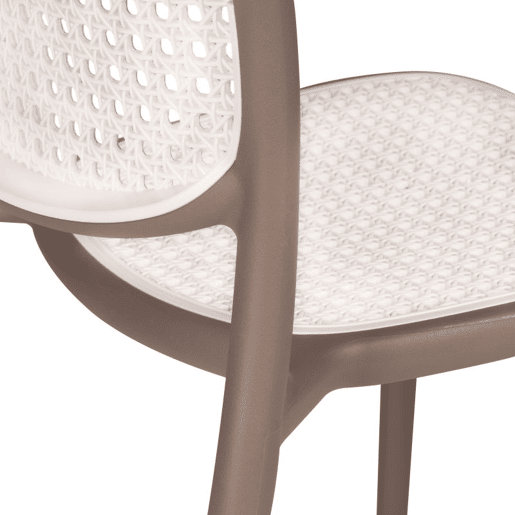Pack 2 sillas de exterior Klux Taupé - rattan 45 x 84 x 45 cm