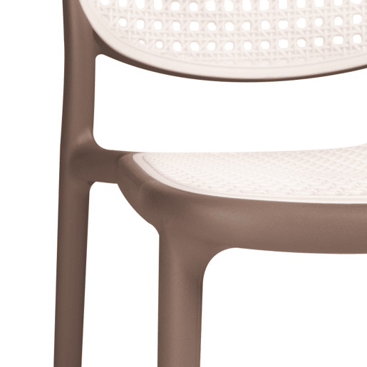 Pack 2 sillas de exterior Klux Taupé - rattan 45 x 84 x 45 cm