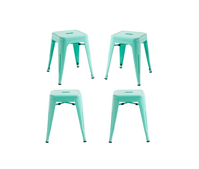 Pack 4 taburetes torix pequeños - verde menta