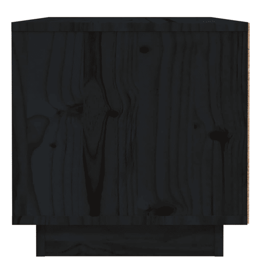 vidaXL Mesa de cabeceira 40x34x35 cm madeira de pinho maciça preto