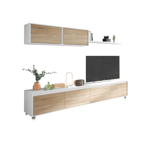 Salão Arlet Artik White (Branco mate) - Carvalho canadiano 200 x 43 x 41 cm