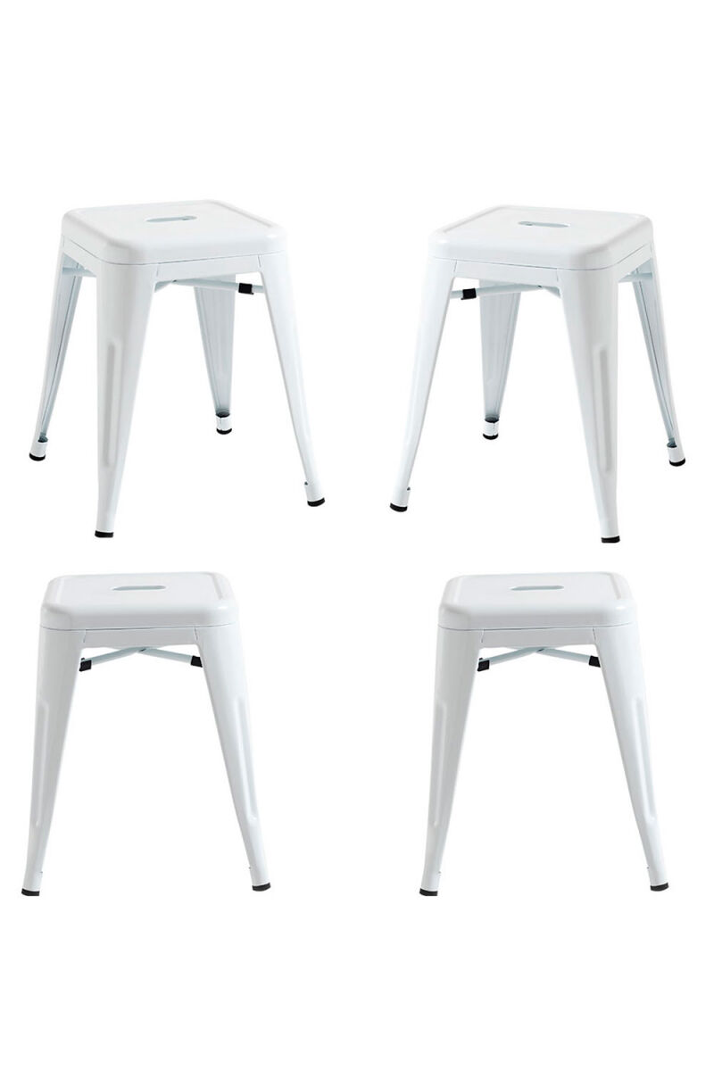 Pack 4 taburetes torix pequeños - blanco