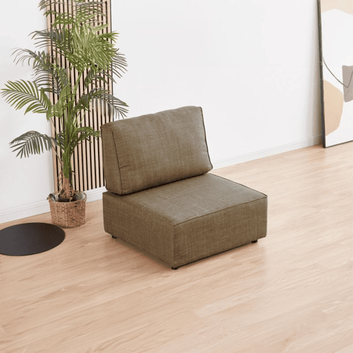 Sofá modular de 1 lugar Cubiq Beige 90 x 93 x 93 cm