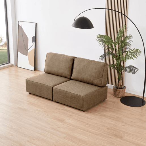 Sofá modular de 1 lugar Cubiq Beige 90 x 93 x 93 cm