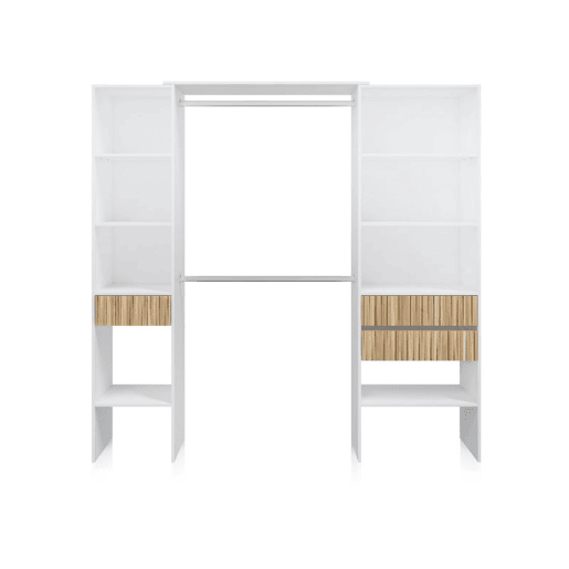 Roupeiro Nitza Blanco Artik (Blanco Mate) - Natur x 187 x 40 cm