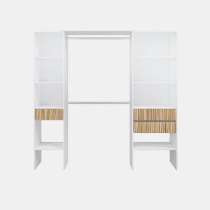 Roupeiro Nitza Blanco Artik (Blanco Mate) - Natur x 187 x 40 cm
