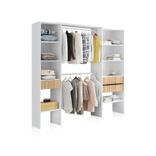 Roupeiro Nitza Blanco Artik (Blanco Mate) - Natur x 187 x 40 cm