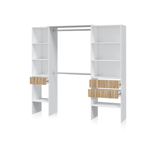 Roupeiro Nitza Blanco Artik (Blanco Mate) - Natur x 187 x 40 cm