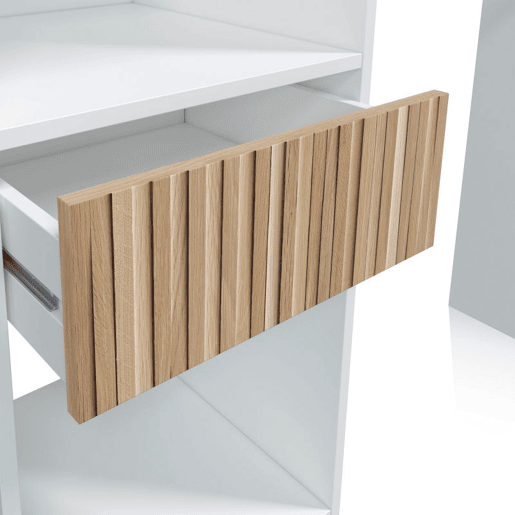 Roupeiro Nitza Blanco Artik (Blanco Mate) - Natur x 187 x 40 cm