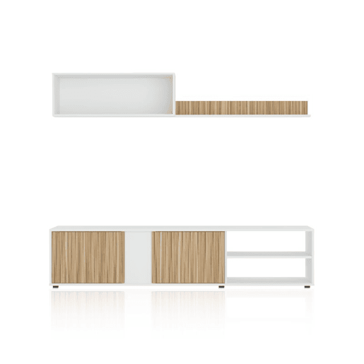 Salão Alix Blanco Artik (Blanco Mate) - Natur 180 x 40 x 33 cm