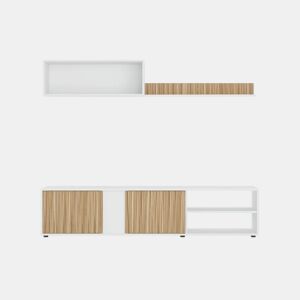 Salão Alix Blanco Artik (Blanco Mate) - Natur 180 x 40 x 33 cm