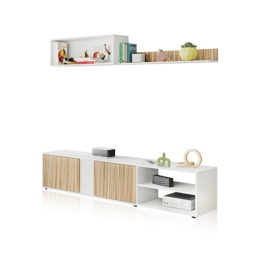 Salão Alix Blanco Artik (Blanco Mate) - Natur 180 x 40 x 33 cm