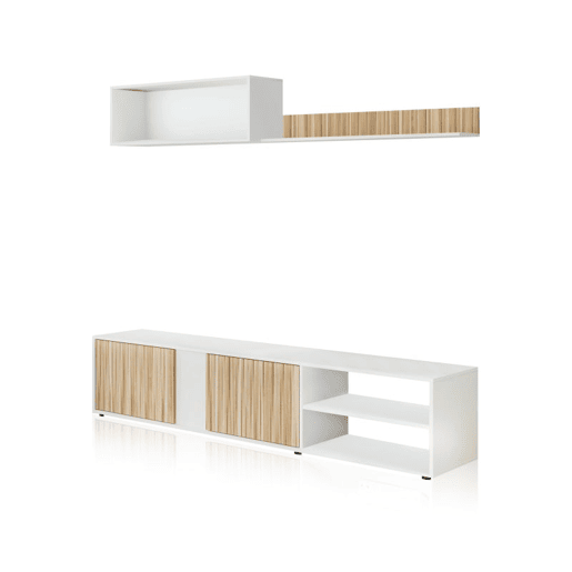 Salão Alix Blanco Artik (Blanco Mate) - Natur 180 x 40 x 33 cm