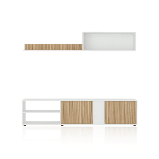 Salão Alix Blanco Artik (Blanco Mate) - Natur 180 x 40 x 33 cm