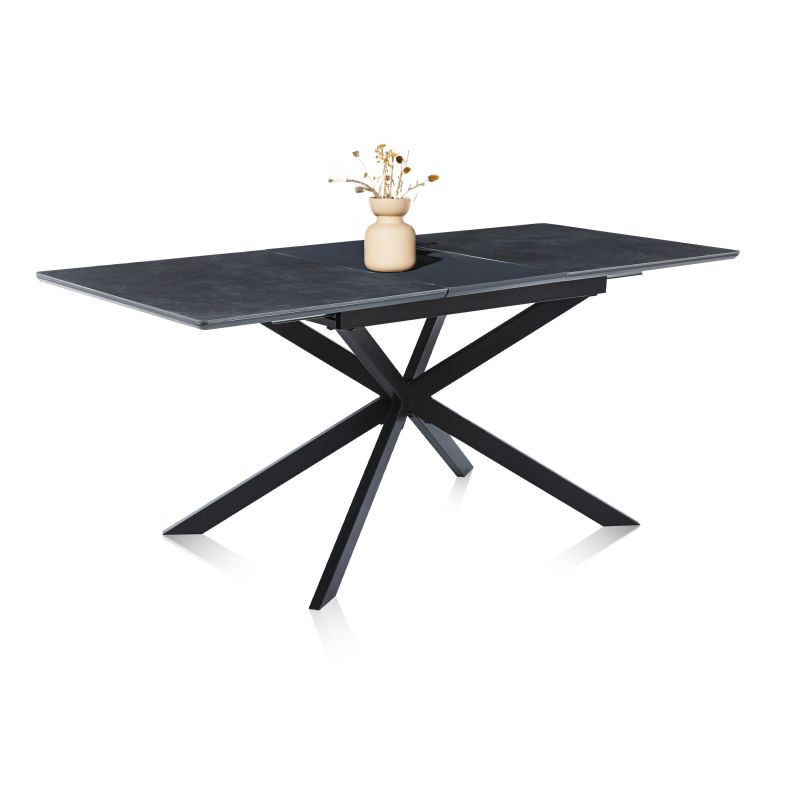 Mesa de comedor extensible onix negro 180 x 75 x cm