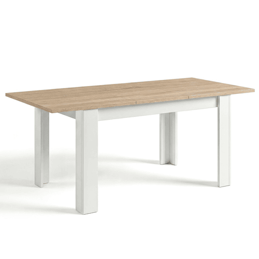 Mesa de jantar extensível 140-190x90 cm Sira Artik White (Branco mate) - Carvalho canadiano 190 x 78 x 90 cm