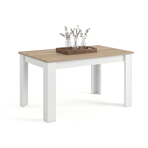 Mesa de jantar extensível 140-190x90 cm Sira Artik White (Branco mate) - Carvalho canadiano 190 x 78 x 90 cm