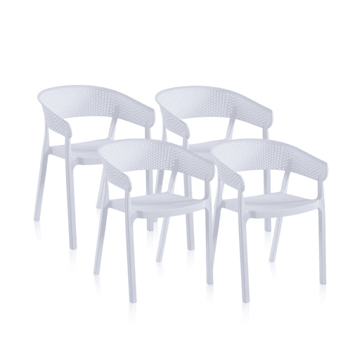 Pack 4 sillas de comedor Diza Branco 54 x 73,5 x 50,5 cm