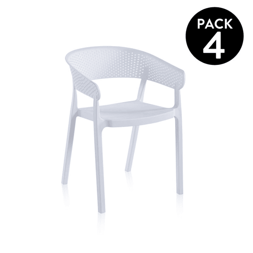Pack 4 sillas de comedor Diza Branco 54 x 73,5 x 50,5 cm