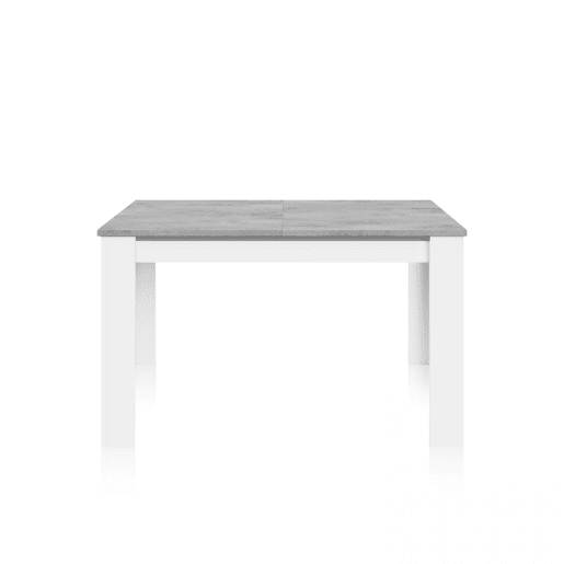 Mesa de jantar extensível 140-190x90 cm Sira Branco Artik (Branco mate) - Cinzento Cimento 190 x 78 x 90 cm