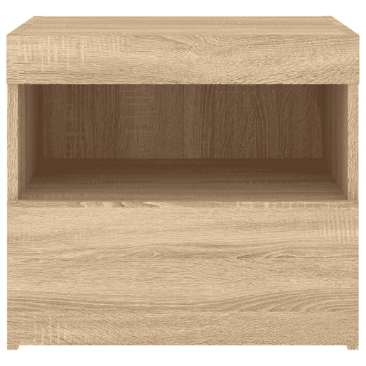 vidaXL Mesas cabeceira c luzes LED 2 pcs 50x40x45 cm carvalho sonoma vidaXL Mesas cabeceira c luzes LED 2 pcs 50x40x45 cm carvalho sonoma