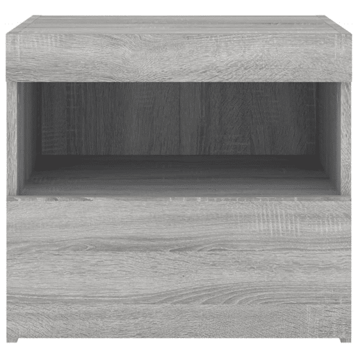 vidaXL Mesas cabeceira c luzes LED 2 pcs 50x40x45 cm cinza sonoma