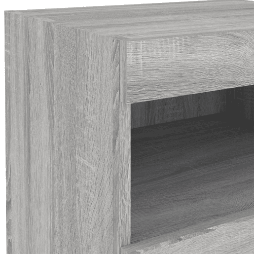vidaXL Mesas cabeceira c luzes LED 2 pcs 50x40x45 cm cinza sonoma