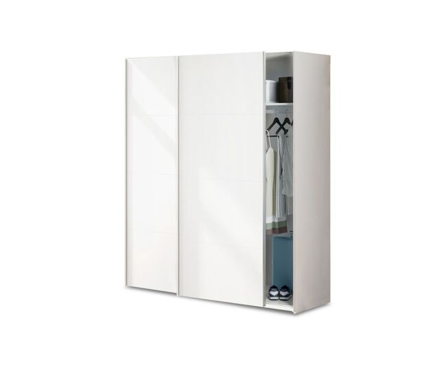 Armario de puertas correderas y diseño practico en blanco artik 150x200 cm unix blanco artik (blanco mate) 150 x 200 x 60 cm