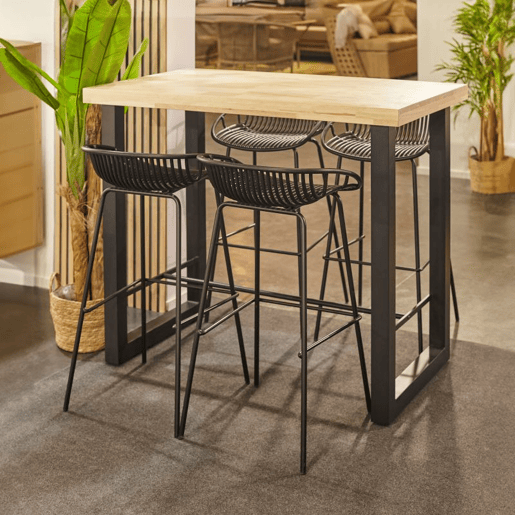 Taburete alto Ari Preto 47 x 88 x 44 cm