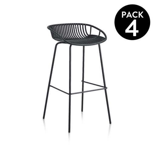 Taburete alto Ari Preto 47 x 88 x 44 cm