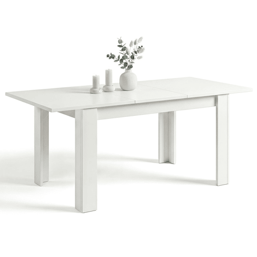 Mesa de jantar extensível 140-190x90 cm Sira Artik White (Branco mate) 190 x 78 x 90 cm