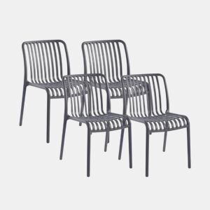 Pack 4 sillas Jaime Cinzento 58 x 80 x 46 cm
