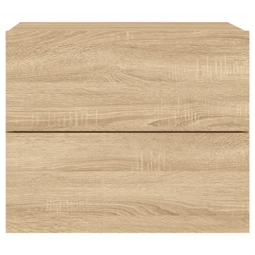 vidaXL Mesa de cabeceira de parede com luzes LED carvalho sonoma